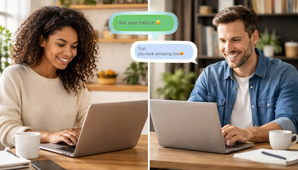 Soulmates communicate on Lauradate website