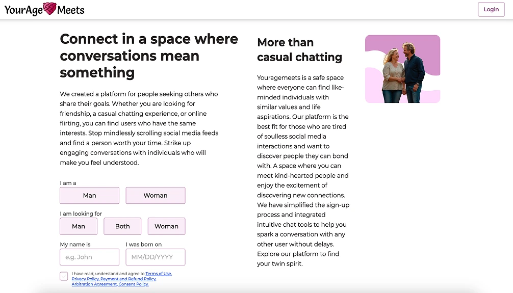 Is YourAgeMeets safe and legit space